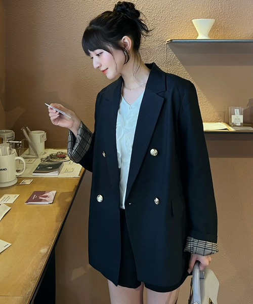 くるみ×Cherir Mignonコラボ】LADY CHECK JACKET《セットアップ対応