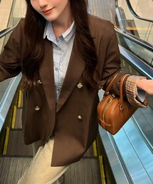 Cherir Mignon | 【くるみ×Cherir Mignonコラボ】LADY CHECK JACKET《セットアップ対応》(テーラードジャケット)