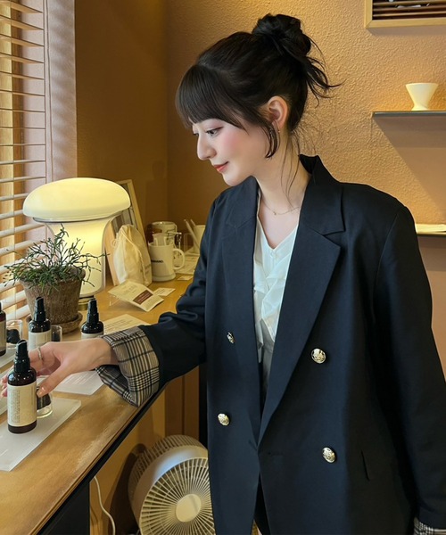 くるみ×Cherir Mignonコラボ】LADY CHECK / STRIPE JACKET
