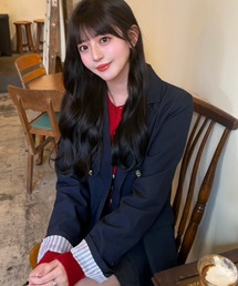 Cherir Mignon（シェリルミニョン）の「【くるみ×Cherir Mignonコラボ】LADY CHECK / STRIPE JACKET《セットアップ対応》（テーラードジャケット）」