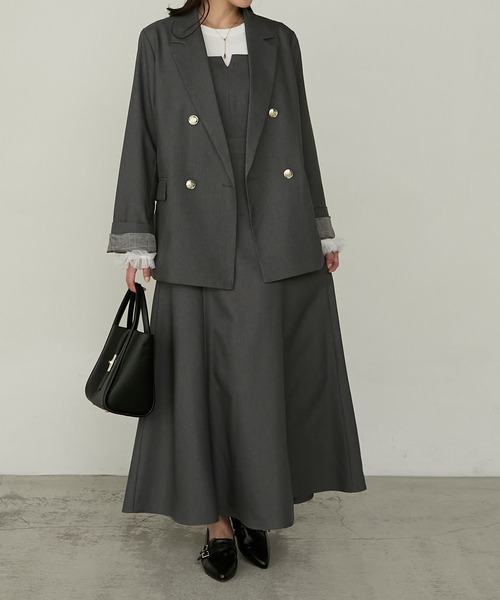 くるみ×Cherir Mignonコラボ】LADY CHECK JACKET《セットアップ対応