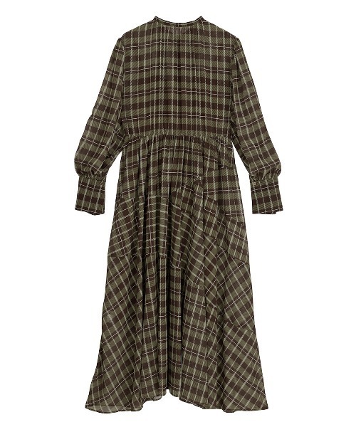 ワンピース AMERI bkd021 IRREGULAR PLAID PATTERN DRESS（ワンピース）｜Ameri（アメリ