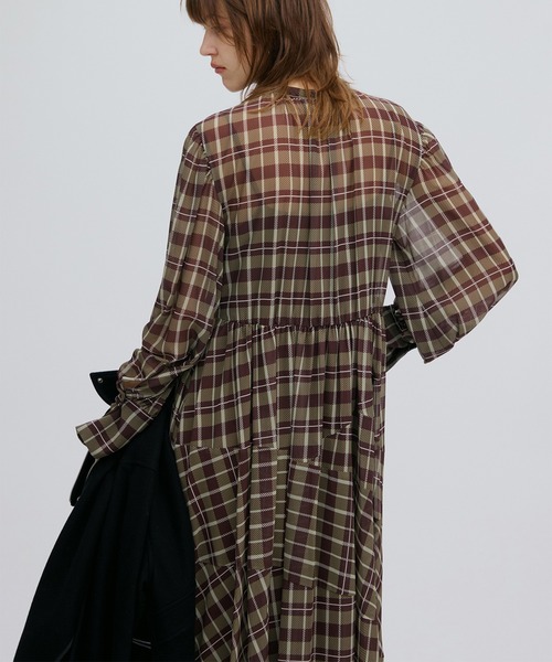 セール】IRREGULAR PLAID PATTERN DRESS（ワンピース）｜Ameri（アメリ
