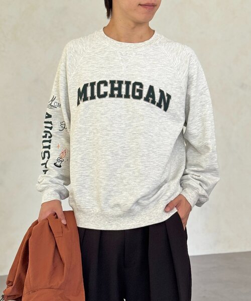 CPCM(シーピーシーエム)の「落書き刺繍カレッジロゴスウェット(Tシャツ/カットソー・レディース・ブラック/アイボリー/ホワイト/ネイビー・MEDIUM/LARGE)」の18枚目の写真