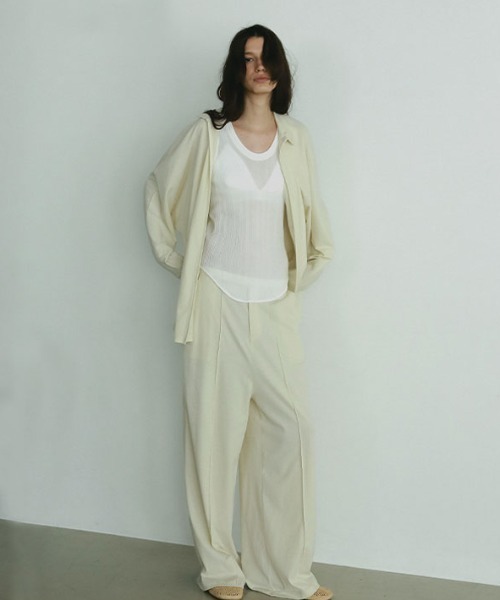 ETRE TOKYO（エトレトウキョウ）の「フロントファスナーカットシャツ（シャツ/ブラウス・レディース・ブラウン/チャコール/クリーム・FREE）」の2枚目の写真