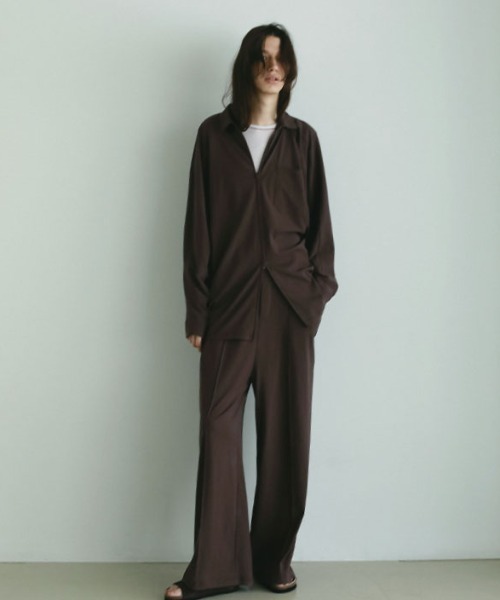 ETRE TOKYO（エトレトウキョウ）の「フロントファスナーカットシャツ（シャツ/ブラウス・レディース・ブラウン/チャコール/クリーム・FREE）」の12枚目の写真