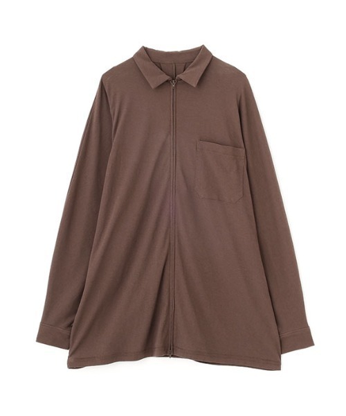 ETRE TOKYO（エトレトウキョウ）の「フロントファスナーカットシャツ（シャツ/ブラウス・レディース・ブラウン/チャコール/クリーム・FREE）」の15枚目の写真