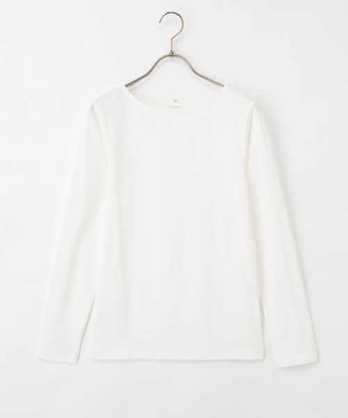 Honeys(ハニーズ)の「オーガニックボート衿T(Tシャツ/カットソー・レディース・ベージュ系その他/ボルドー/ブラック/ブラウン系その他/グレー系その他/オフホワイト/ネイビー系・L/LL/M/S)」の8枚目の写真