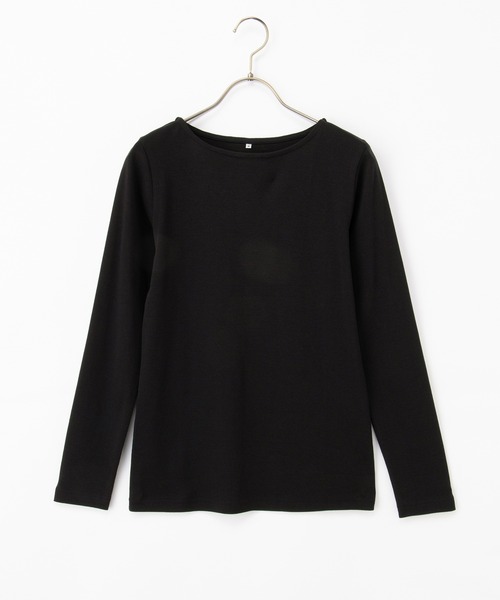 Honeys(ハニーズ)の「オーガニックボート衿T(Tシャツ/カットソー・レディース・ベージュ系その他/ボルドー/ブラック/ブラウン系その他/グレー系その他/オフホワイト/ネイビー系・L/LL/M/S)」の10枚目の写真