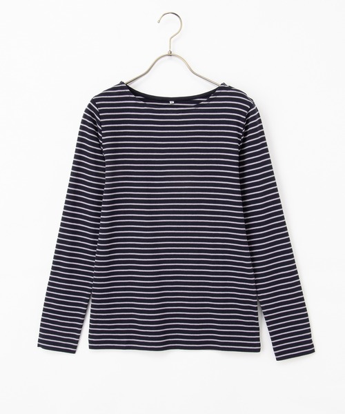 Honeys(ハニーズ)の「オーガニックボート衿T(Tシャツ/カットソー・レディース・ベージュ系その他/ボルドー/ブラック/ブラウン系その他/グレー系その他/オフホワイト/ネイビー系・L/LL/M/S)」の12枚目の写真