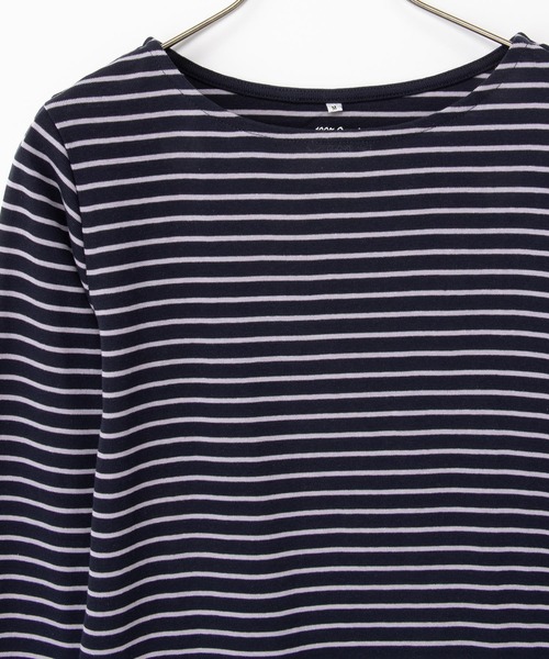 Honeys(ハニーズ)の「オーガニックボート衿T(Tシャツ/カットソー・レディース・ベージュ系その他/ボルドー/ブラック/ブラウン系その他/グレー系その他/オフホワイト/ネイビー系・L/LL/M/S)」の13枚目の写真