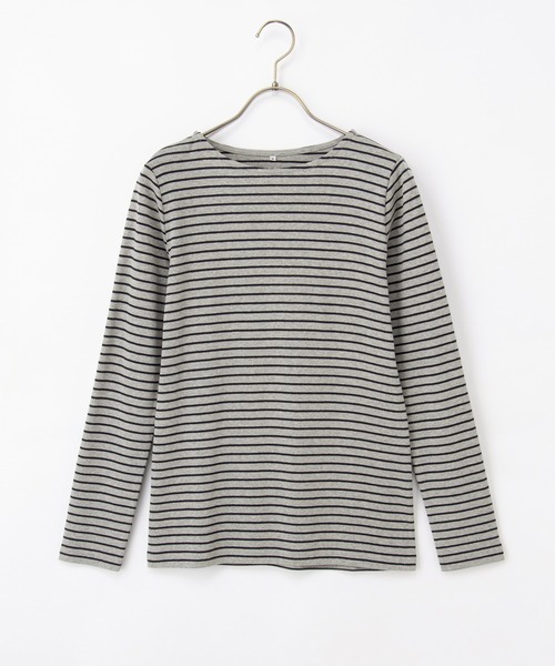 Honeys(ハニーズ)の「オーガニックボート衿T(Tシャツ/カットソー・レディース・ベージュ系その他/ボルドー/ブラック/ブラウン系その他/グレー系その他/オフホワイト/ネイビー系・L/LL/M/S)」の16枚目の写真