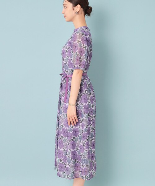 Sunauna（スーナウーナ）の「【&yours project／SS～L】レース柄プリーツワンピース（ワンピース・レディース・ネイビー系/パープル系5/グリーン系その他2・40/38/36/34）」の18枚目の写真