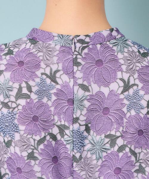 Sunauna（スーナウーナ）の「【&yours project／SS～L】レース柄プリーツワンピース（ワンピース・レディース・ネイビー系/パープル系5/グリーン系その他2・40/38/36/34）」の21枚目の写真