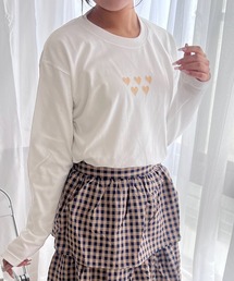 かわいいハート柄デザインロンT/長袖Tシャツ