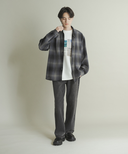 SENSE OF PLACE by URBAN RESEARCH（センスオブプレイスバイアーバンリサーチ）の「『WEB限定』ハードウォッシュデニムワイドパンツ（デニムパンツ・メンズ・ブラック/インディゴブルー・MEDIUM/LARGE）」の17枚目の写真