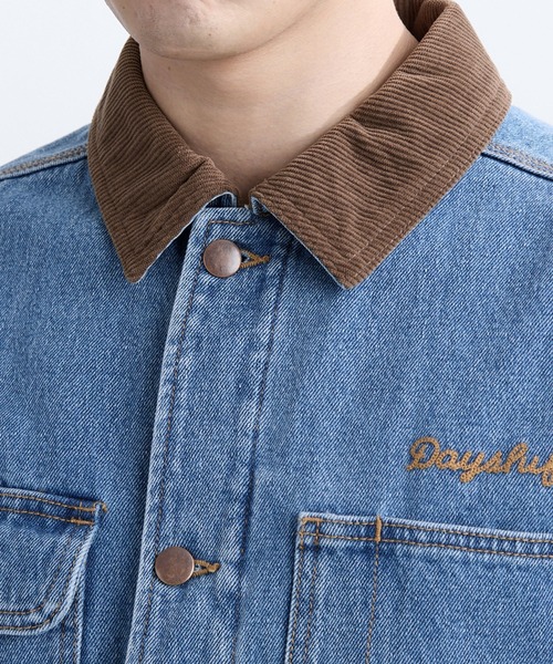 RVCA(ルーカ)の「RVCA メンズ POST DAYSHIFT JACKET ジャケット 【2025年秋冬モデル】/ルーカコーデュロイ襟デニムワークジャケット(ブルゾン・メンズ・ブルー・SMALL/LARGE/MEDIUM/X-LARGE)」の3枚目の写真