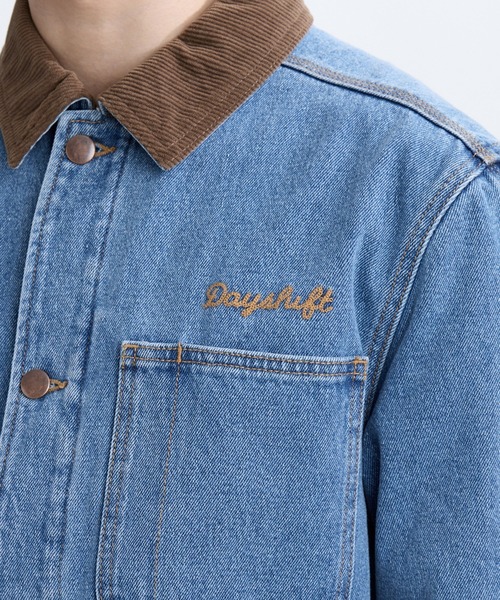 RVCA(ルーカ)の「RVCA メンズ POST DAYSHIFT JACKET ジャケット 【2025年秋冬モデル】/ルーカコーデュロイ襟デニムワークジャケット(ブルゾン・メンズ・ブルー・SMALL/LARGE/MEDIUM/X-LARGE)」の4枚目の写真