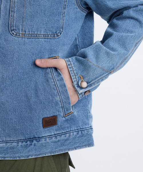 RVCA(ルーカ)の「RVCA メンズ POST DAYSHIFT JACKET ジャケット 【2025年秋冬モデル】/ルーカコーデュロイ襟デニムワークジャケット(ブルゾン・メンズ・ブルー・SMALL/LARGE/MEDIUM/X-LARGE)」の5枚目の写真