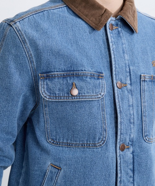 RVCA(ルーカ)の「RVCA メンズ POST DAYSHIFT JACKET ジャケット 【2025年秋冬モデル】/ルーカコーデュロイ襟デニムワークジャケット(ブルゾン・メンズ・ブルー・SMALL/LARGE/MEDIUM/X-LARGE)」の7枚目の写真