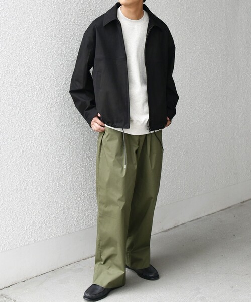 SHIPS any（シップス エニィ）の「SHIPS any: フェイクスエード(ポリエステル) バックタック ドロスト ショート ブルゾン◇（ブルゾン・メンズ・ブラック/ブラウン・LARGE/MEDIUM）」の3枚目の写真