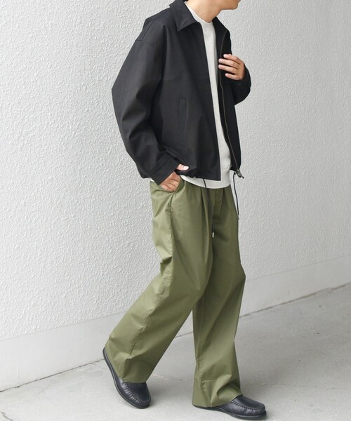 SHIPS any（シップス エニィ）の「SHIPS any: フェイクスエード(ポリエステル) バックタック ドロスト ショート ブルゾン◇（ブルゾン・メンズ・ブラック/ブラウン・LARGE/MEDIUM）」の4枚目の写真