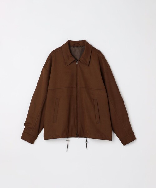 SHIPS any（シップス エニィ）の「SHIPS any: フェイクスエード(ポリエステル) バックタック ドロスト ショート ブルゾン◇（ブルゾン・メンズ・ブラック/ブラウン・LARGE/MEDIUM）」の13枚目の写真