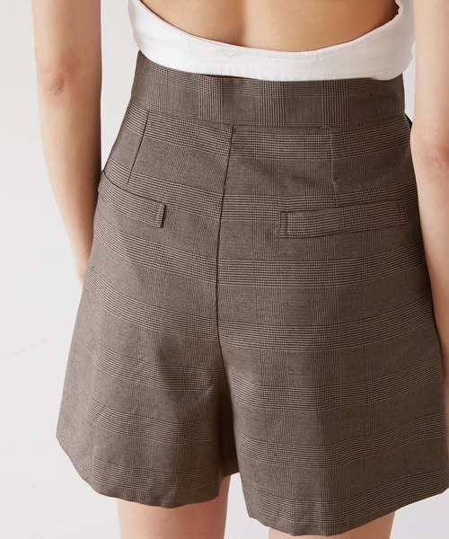 Luan（ルアン）の「【Luan】GLEN CHECK SHORT PANTS/グレンチェックショートパンツ（その他パンツ・レディース・ブラウン/グレー・1/0）」の5枚目の写真