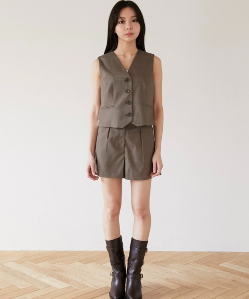 Luan（ルアン）の「【Luan】GLEN CHECK SHORT PANTS/グレンチェックショートパンツ（その他パンツ・レディース・ブラウン/グレー・1/0）」の10枚目の写真