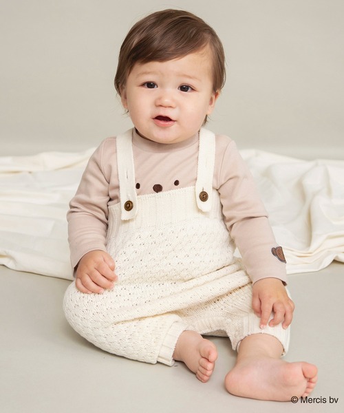 BRANSHES（ブランシェス）の「【boris/ボリス】ニットサロペット（その他ベビーウェア・キッズ・ブラウン/アイボリー・80）」の15枚目の写真