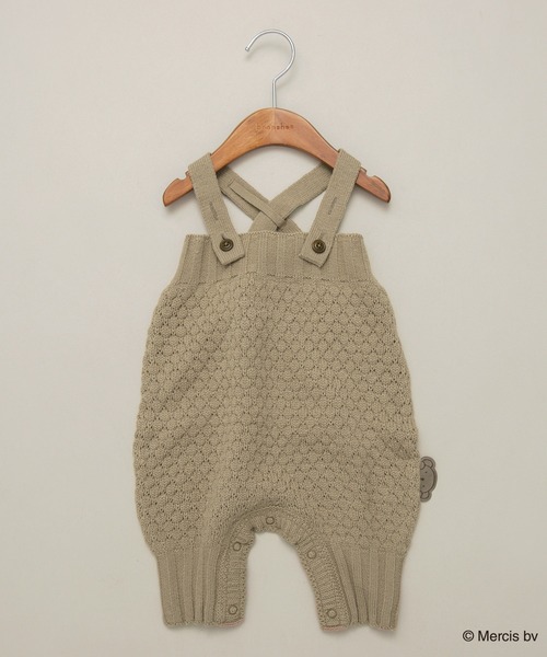 BRANSHES（ブランシェス）の「【boris/ボリス】ニットサロペット（その他ベビーウェア・キッズ・ブラウン/アイボリー・80）」の8枚目の写真