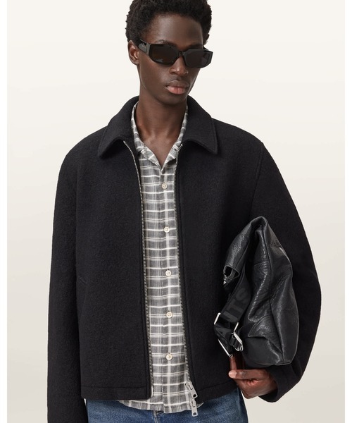 ALLSAINTS(オールセインツ)の「CELESTE CROPPED WOOL JACKET | CELESTE クロップド ウール ジャケット(その他アウター・メンズ・ブラック・S/M/L)」の2枚目の写真