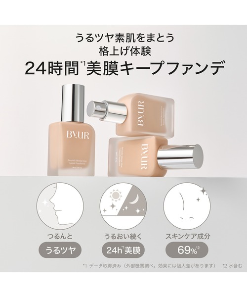 ByUR（バイユア）の「セラムフィット スキニー グローリキッドファンデーション（ファンデーション・レディース・17　フェア/21　ナチュラルベージュ/23　サンド・FREE）」の8枚目の写真