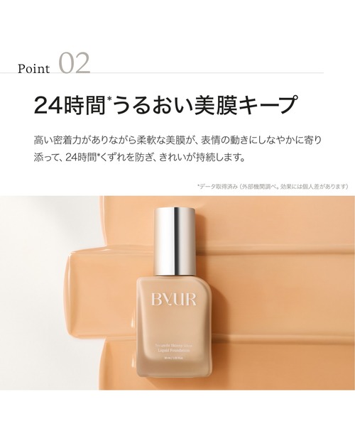 ByUR（バイユア）の「セラムフィット スキニー グローリキッドファンデーション（ファンデーション・レディース・17　フェア/21　ナチュラルベージュ/23　サンド・FREE）」の4枚目の写真