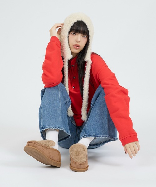 Ruben(ルーベン)の「【RUBEN/ルーベン】RUS-8355/シャギーボンネット/SHAGGY BONNET/帽子/もこもこ/ふわふわ【WEB限定】(ニットキャップ/ビーニー・レディース・ブラック/ベージュ/アイボリー・フリー)」の17枚目の写真