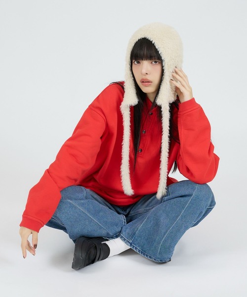 Ruben(ルーベン)の「【RUBEN/ルーベン】RUS-8355/シャギーボンネット/SHAGGY BONNET/帽子/もこもこ/ふわふわ【WEB限定】(ニットキャップ/ビーニー・レディース・ブラック/ベージュ/アイボリー・フリー)」の18枚目の写真