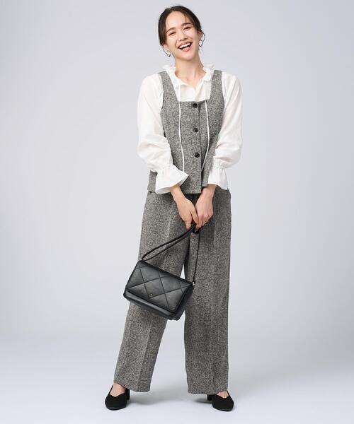 DRESKIP(ドレスキップ)の「【2点セット】着るだけで決まる クラシカルなツイード調セットアップ(セットアップ・レディース・ブラック系3/グレー系3/ベージュ系3・01/02/03/04)」の5枚目の写真