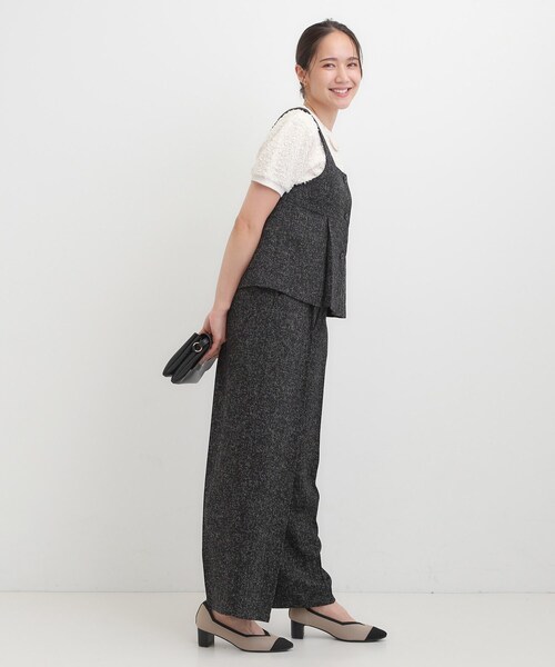DRESKIP(ドレスキップ)の「【2点セット】着るだけで決まる クラシカルなツイード調セットアップ(セットアップ・レディース・ブラック系3/グレー系3/ベージュ系3・01/02/03/04)」の10枚目の写真