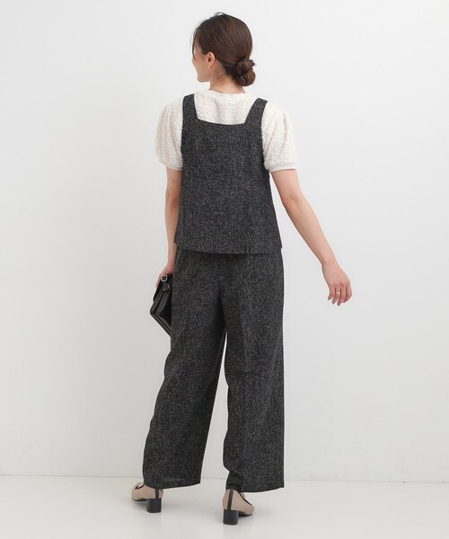 DRESKIP(ドレスキップ)の「【2点セット】着るだけで決まる クラシカルなツイード調セットアップ(セットアップ・レディース・ブラック系3/グレー系3/ベージュ系3・01/02/03/04)」の11枚目の写真