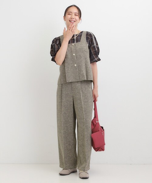 DRESKIP(ドレスキップ)の「【2点セット】着るだけで決まる クラシカルなツイード調セットアップ(セットアップ・レディース・ブラック系3/グレー系3/ベージュ系3・01/02/03/04)」の14枚目の写真