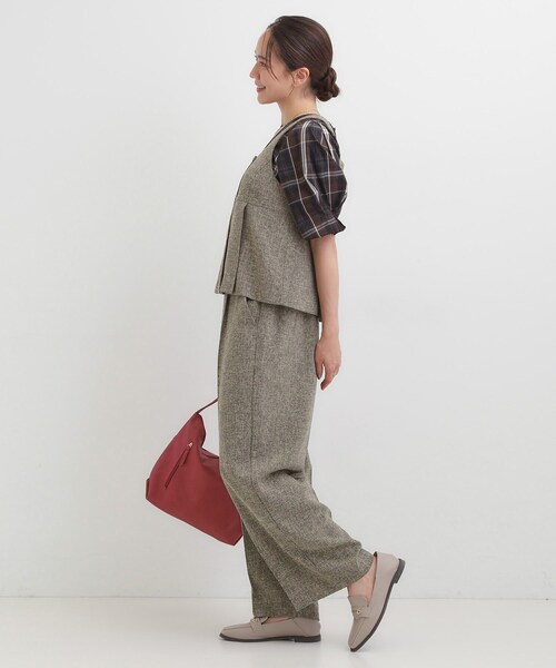 DRESKIP(ドレスキップ)の「【2点セット】着るだけで決まる クラシカルなツイード調セットアップ(セットアップ・レディース・ブラック系3/グレー系3/ベージュ系3・01/02/03/04)」の16枚目の写真