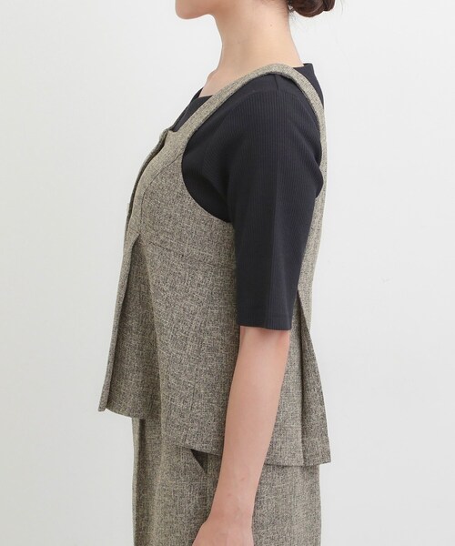 DRESKIP(ドレスキップ)の「【2点セット】着るだけで決まる クラシカルなツイード調セットアップ(セットアップ・レディース・ブラック系3/グレー系3/ベージュ系3・01/02/03/04)」の19枚目の写真