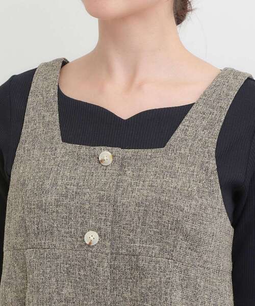 DRESKIP(ドレスキップ)の「【2点セット】着るだけで決まる クラシカルなツイード調セットアップ(セットアップ・レディース・ブラック系3/グレー系3/ベージュ系3・01/02/03/04)」の21枚目の写真