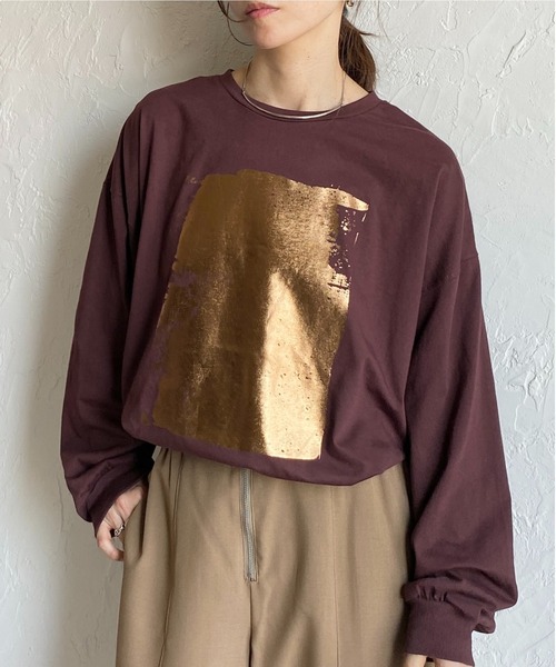 ダイリク MUSIC 1996 プリント オーバーサイズ長袖カットソー ダイリク