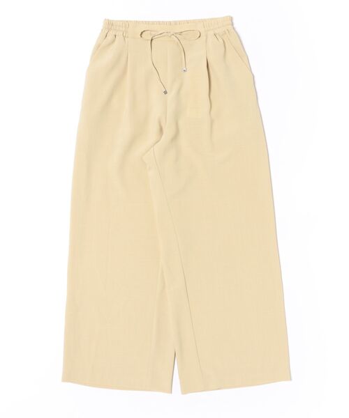 m.f.editorial（エムエフエディトリアル）の「【ストレッチ UVカット イージーケア】m.f.エディトリアル レディース ドライタッチ カルゼ イージーパンツ（スラックス・レディース・イエロー/サックスブルー・LARGE/MEDIUM）」の4枚目の写真