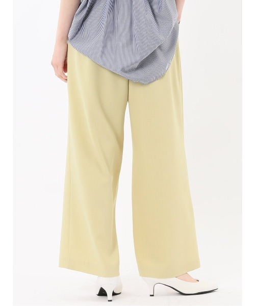 m.f.editorial（エムエフエディトリアル）の「【ストレッチ UVカット イージーケア】m.f.エディトリアル レディース ドライタッチ カルゼ イージーパンツ（スラックス・レディース・イエロー/サックスブルー・LARGE/MEDIUM）」の6枚目の写真