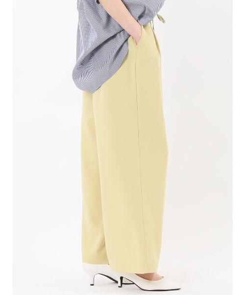 m.f.editorial（エムエフエディトリアル）の「【ストレッチ UVカット イージーケア】m.f.エディトリアル レディース ドライタッチ カルゼ イージーパンツ（スラックス・レディース・イエロー/サックスブルー・LARGE/MEDIUM）」の7枚目の写真