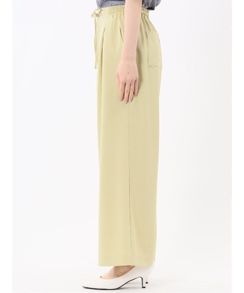 m.f.editorial（エムエフエディトリアル）の「【ストレッチ UVカット イージーケア】m.f.エディトリアル レディース ドライタッチ カルゼ イージーパンツ（スラックス・レディース・イエロー/サックスブルー・LARGE/MEDIUM）」の10枚目の写真