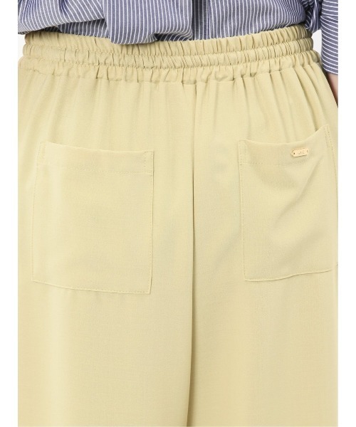 m.f.editorial（エムエフエディトリアル）の「【ストレッチ UVカット イージーケア】m.f.エディトリアル レディース ドライタッチ カルゼ イージーパンツ（スラックス・レディース・イエロー/サックスブルー・LARGE/MEDIUM）」の13枚目の写真