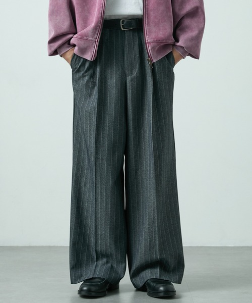 CIYOT(シヨウト)の「【CIYOT-シヨウト-】ラスターレスウールライクワンタックワイドパンツ【セットアップ対応】(スラックス・メンズ・ブラウン/ダークグレー/ブラック系/ブラック/チャコールグレー/グレー・S/M/L)」の21枚目の写真